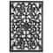 American Art D&#xE9;cor&#x2122; 36&#x22; Black Hand-Carved Floral Wood Medallion Wall Art